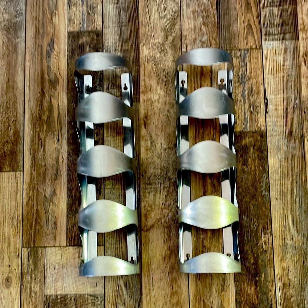 IKEA VRUM 4 Bottle Wine Rack Stainless Steel Wall Mount Holder 300.557.60